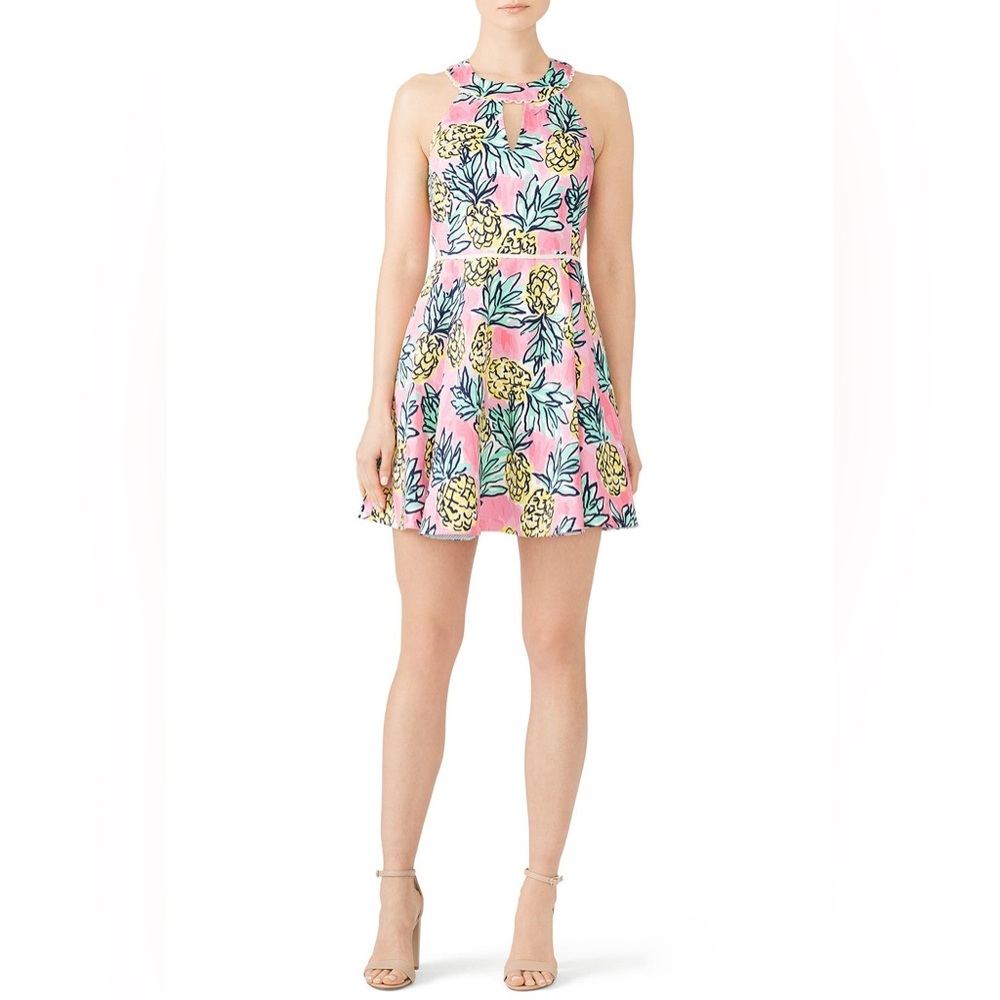 Draper James Pineapple Halter Dress Sz 2‎